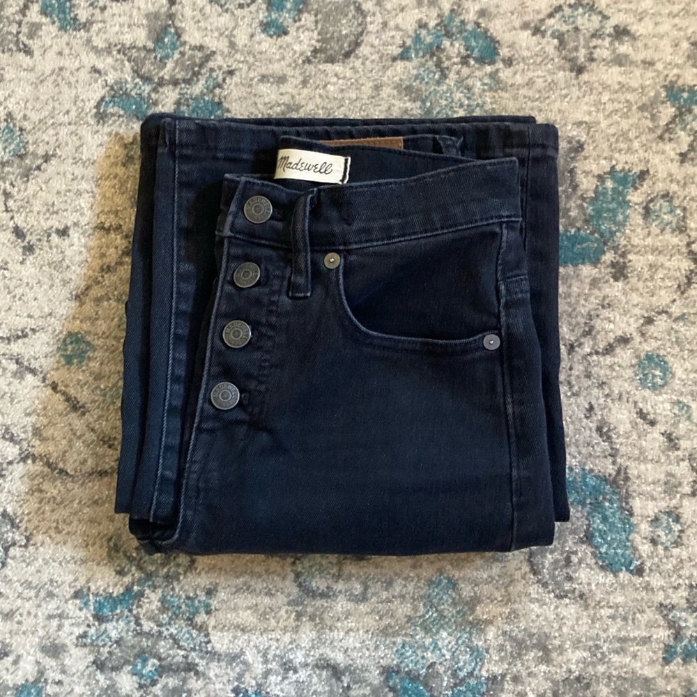 Madewell Black High Rise Wide-Leg Crop Jeans Size 23